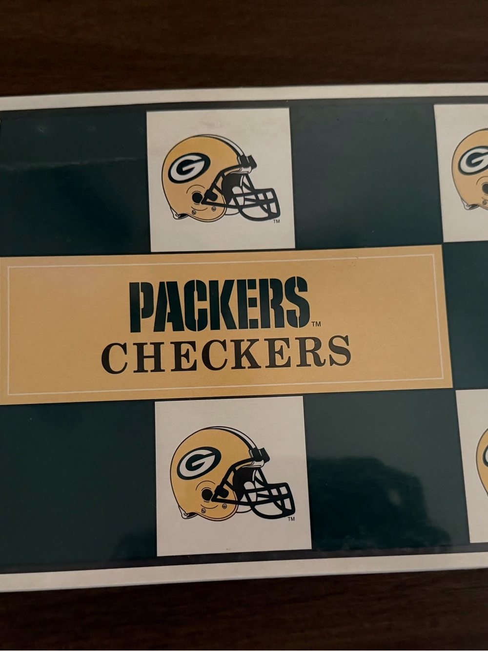 NFL Green Bay Packers Checkers Game - Green, Gold, White, Black NIB Unopened